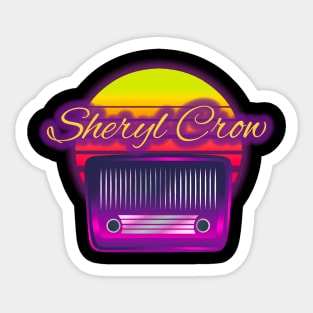 sheryl crow retro Sticker